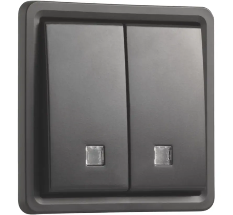 Hydro Taster 2-fach mit 2 Schließer- oder Öffnerkontakt Kontrollfenster und Steckklemmen schwarz (761-35105)