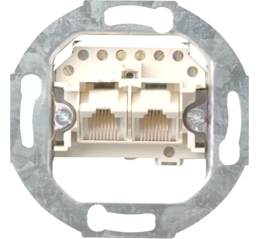 RJ45 Telefon Steckdose CAT3 2-fach mit Einzelanschluss (018700)