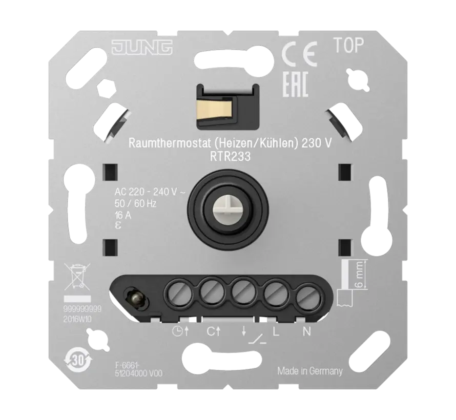Raumthermostat Heizen/Kühlen 230 V Relais (RTR 233)