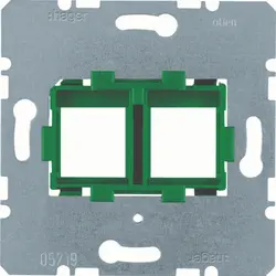 Hager Berker Tragplatte Modular Jack 2-fach (WDF4714G)