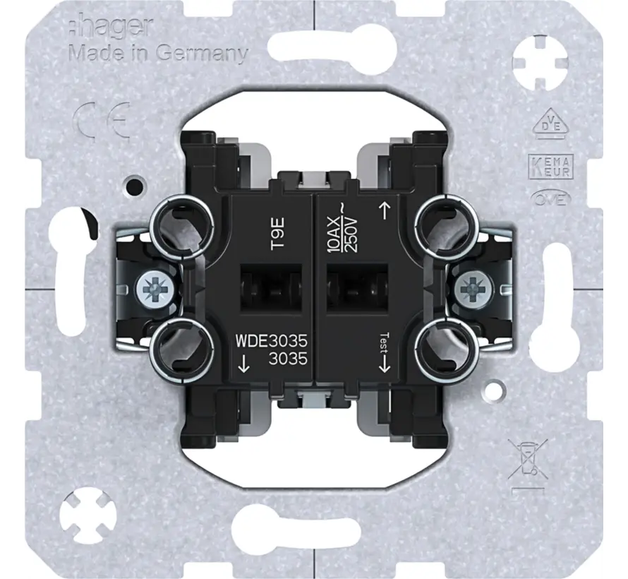 Serienschalter 10A mit Krallenbefestigung (WDE3035)
