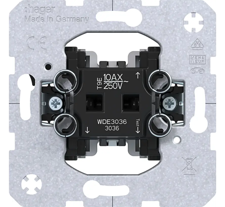 Wechselschalter 10A mit Krallenbefestigung (WDE3036)