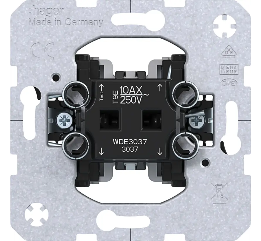 Kreuzschalter 10A mit Krallenbefestigung (WDE3037)