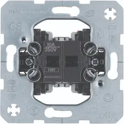 Hager Berker Serientaster Öffner und Schließer getrennten Eingangsklemmen 10A mit Krallenbefestigung (WDE503501)