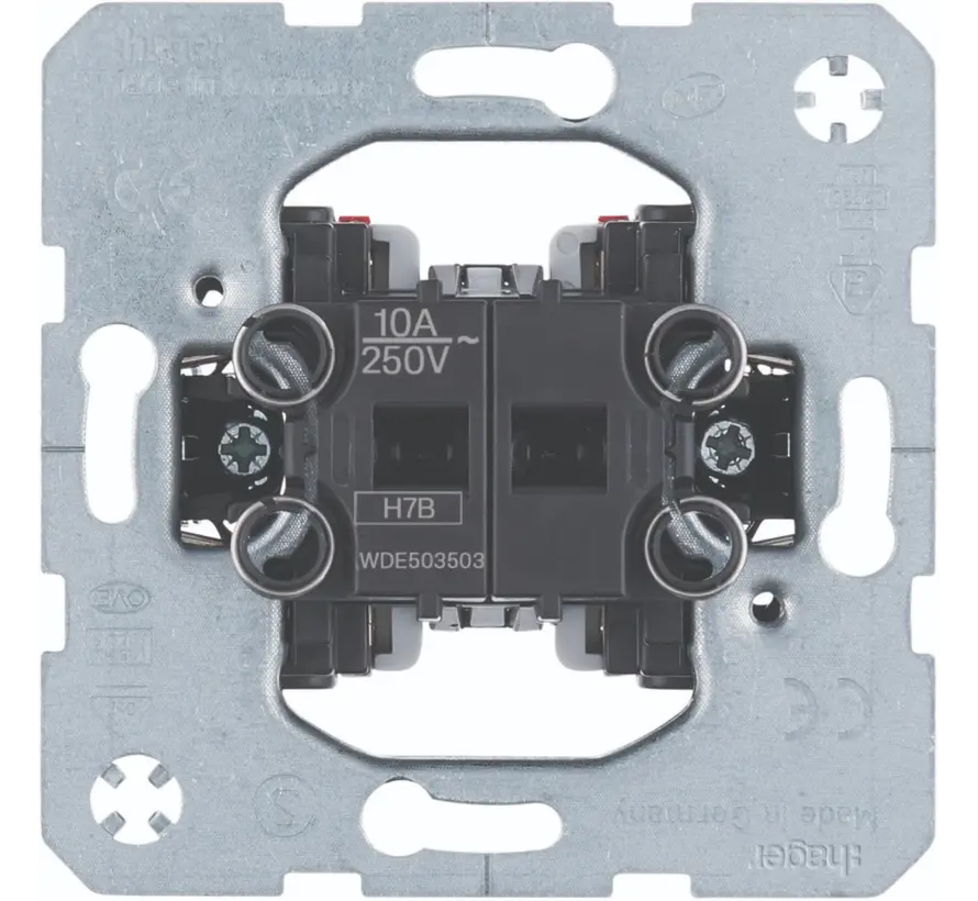 Serientaster 2 Schließer getrennten Eingangsklemmen 10A mit Krallenbefestigung (WDE503503)
