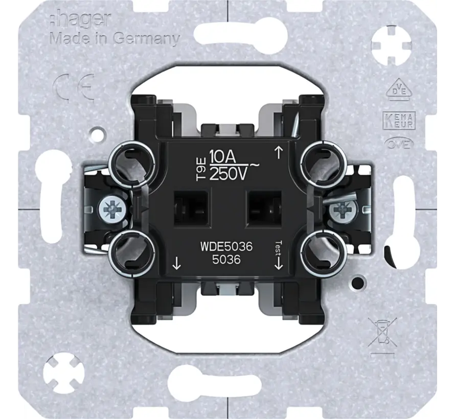 Taster Wechsler 10A mit Krallenbefestigung (WDE5036)