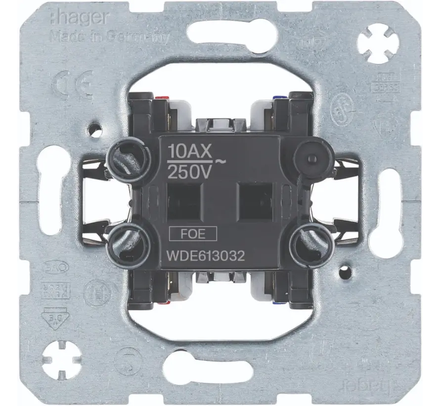 2-poliger Ausschalter 10A ohne Krallenbefestigung (WDE613032)