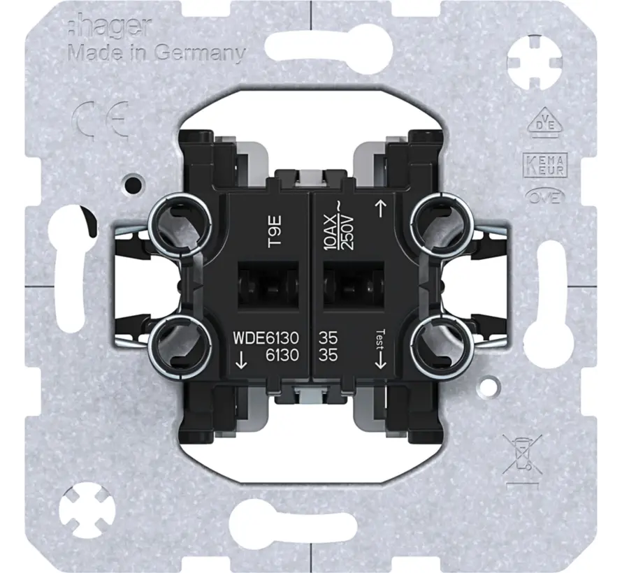 Serienschalter 10A ohne Krallenbefestigung (WDE613035)