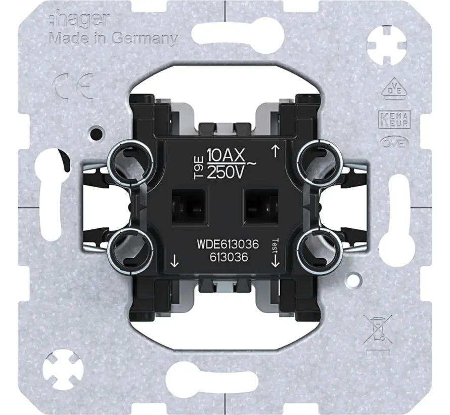 Wechselschalter 10A ohne Krallenbefestigung (WDE613036)