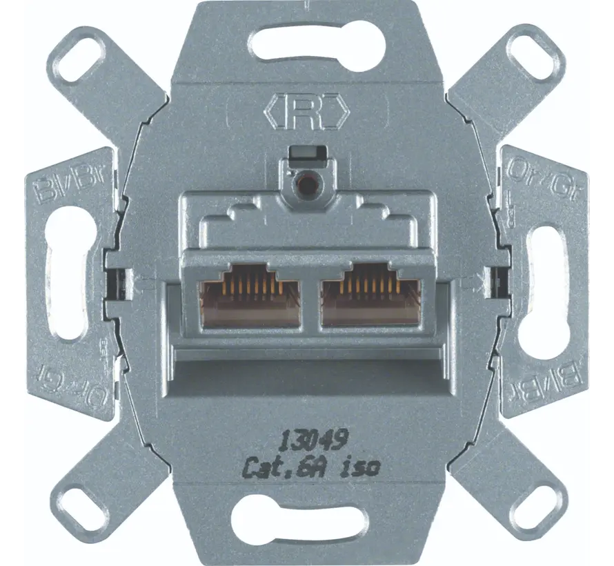 RJ45 Netzwerk-Anschlussdose CAT6A 2-fach (WDF410862)