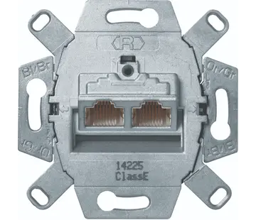 Hager Berker RJ45 Netzwerk-Anschlussdose CAT6E 2-fach (WDF410866)