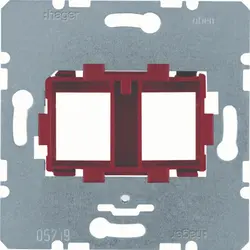 Hager Berker Tragplatte Modular Jack 2-fach (WDF4711R)