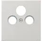Zentralplatte Sat/BK-Dosen LS990 hellgrau (LS 990 SAT LG)