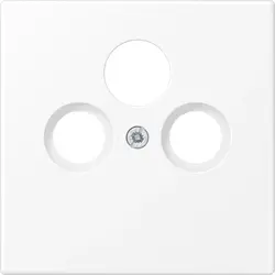 JUNG Zentralplatte Sat/BK-Dosen LS990 schneeweiß matt (LS 990 SAT WWM)