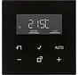 Raumthermostat mit Display inkl. Einsatz LS990 schwarz glänzend (TR D LS 1790 SW)