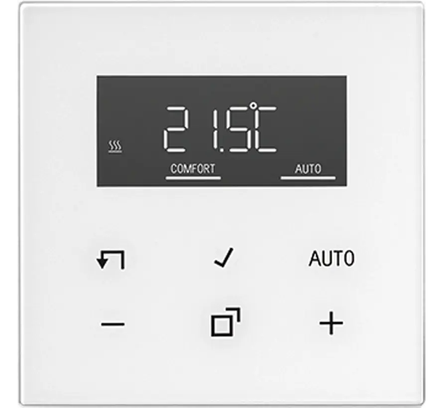 Raumthermostat mit Display inkl. Einsatz LS990 alpinweiß (TR D LS 1790 WW)