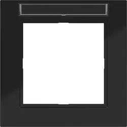 Hager Berker Abdeckrahmen 1-fach mit Beschriftungsfeld A1 nachtschwarz glänzend (WAD6101BG)