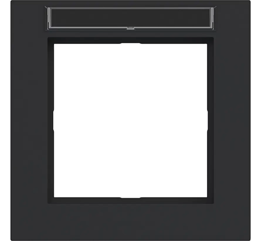 Abdeckrahmen 1-fach mit Beschriftungsfeld A1 nachtschwarz matt (WAD6101BM)