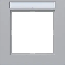 Hager Berker Abdeckrahmen 1-fach mit Beschriftungsfeld A1 titan matt (WAD6101TA)