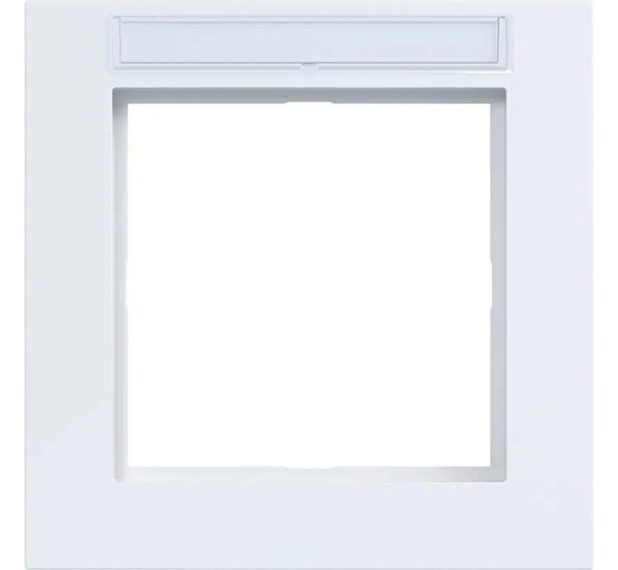 Abdeckrahmen 1-fach mit Beschriftungsfeld A1 lichtweiß glänzend (WAD6101WG)