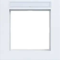 Hager Berker Abdeckrahmen 1-fach mit Beschriftungsfeld A1 lichtweiß matt (WAD6101WM)