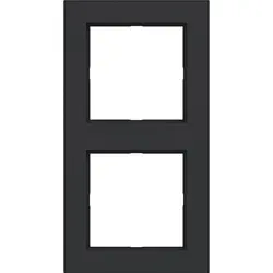 Hager Berker Abdeckrahmen 2-fach A1 nachtschwarz matt (WAD6200BM)