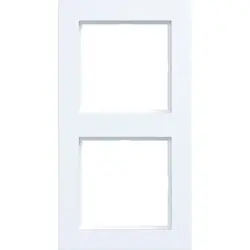 Hager Berker Abdeckrahmen 2-fach A1 lichtweiß matt (WAD6200WM)