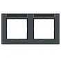Abdeckrahmen 2-fach horizontal mit Beschriftungsfeld A1 anthrazit matt (WAD6202AT)