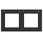 Abdeckrahmen 2-fach horizontal mit Beschriftungsfeld A1 nachtschwarz matt (WAD6202BM)