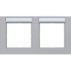 Hager Berker Abdeckrahmen 2-fach horizontal mit Beschriftungsfeld A1 titan matt (WAD6202TA)