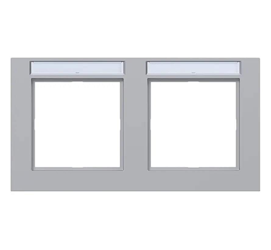 Abdeckrahmen 2-fach horizontal mit Beschriftungsfeld A1 titan matt (WAD6202TA)