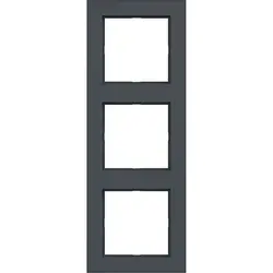 Hager Berker Abdeckrahmen 3-fach A1 anthrazit matt (WAD6300AT)