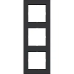 Hager Berker Abdeckrahmen 3-fach A1 nachtschwarz matt (WAD6300BM)