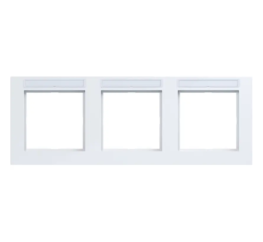 Abdeckrahmen 3-fach horizontal mit Beschriftungsfeld A1 lichtweiß glänzend (WAD6302WG)