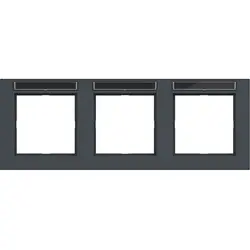 Hager Berker Abdeckrahmen 3-fach horizontal mit Beschriftungsfeld A1 anthrazit matt (WAD6302AT)