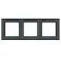 Abdeckrahmen 3-fach horizontal mit Beschriftungsfeld A1 anthrazit matt (WAD6302AT)