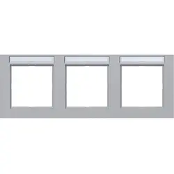 Hager Berker Abdeckrahmen 3-fach horizontal mit Beschriftungsfeld A1 titan matt (WAD6302TA)