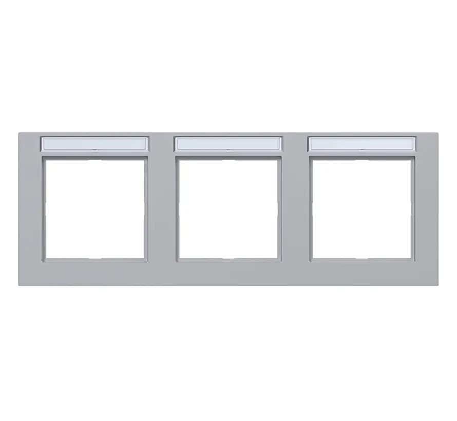 Abdeckrahmen 3-fach horizontal mit Beschriftungsfeld A1 titan matt (WAD6302TA)