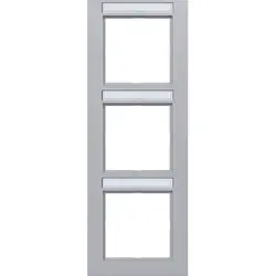 Hager Berker Abdeckrahmen 3-fach vertikal mit Beschriftungsfeld A1 titan matt (WAD6303TA)