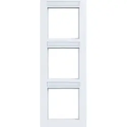 Hager Berker Abdeckrahmen 3-fach vertikal mit Beschriftungsfeld A1 lichtweiß glänzend (WAD6303WG)