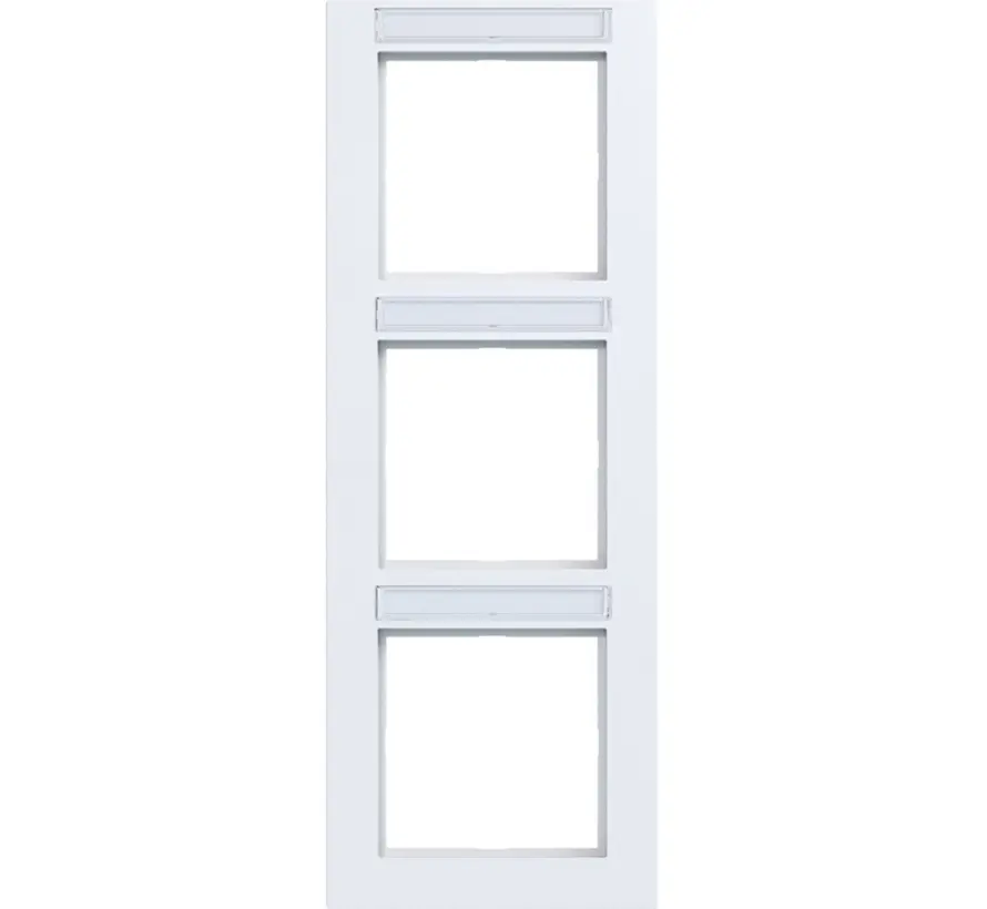 Abdeckrahmen 3-fach vertikal mit Beschriftungsfeld A1 lichtweiß matt (WAD6303WM)