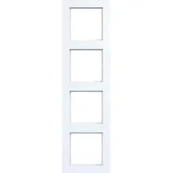 Hager Berker Abdeckrahmen 4-fach A1 lichtweiß glänzend (WAD6400WG)