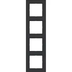 Hager Berker Abdeckrahmen 4-fach A1 nachtschwarz matt (WAD6400BM)