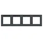 Abdeckrahmen 4-fach horizontal mit Beschriftungsfeld A1 anthrazit matt (WAD6402AT)