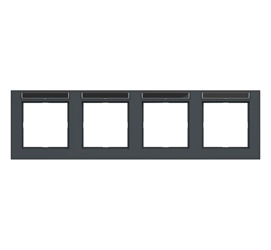 Abdeckrahmen 4-fach horizontal mit Beschriftungsfeld A1 anthrazit matt (WAD6402AT)