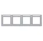 Abdeckrahmen 4-fach horizontal mit Beschriftungsfeld A1 titan matt (WAD6402TA)