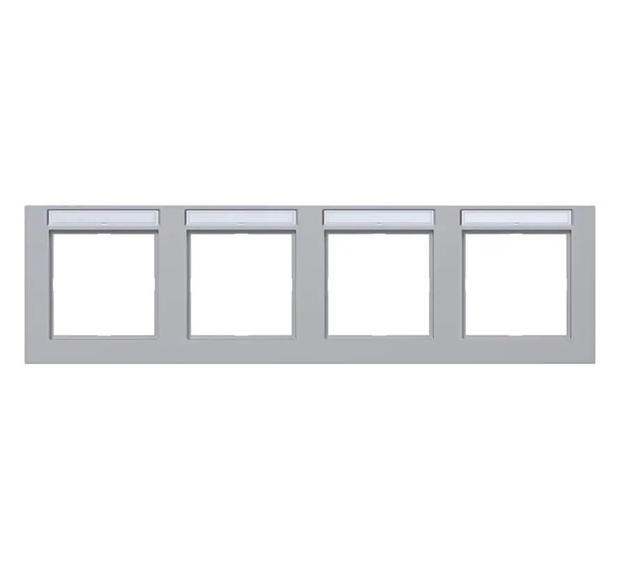 Abdeckrahmen 4-fach horizontal mit Beschriftungsfeld A1 titan matt (WAD6402TA)