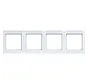 Abdeckrahmen 4-fach horizontal mit Beschriftungsfeld A1 lichtweiß matt (WAD6402WM)