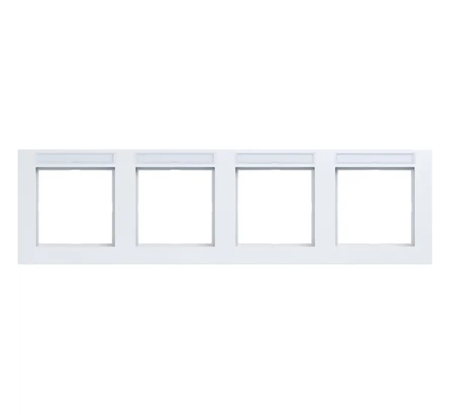 Abdeckrahmen 4-fach horizontal mit Beschriftungsfeld A1 lichtweiß matt (WAD6402WM)