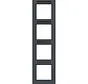 Abdeckrahmen 4-fach vertikal mit Beschriftungsfeld A1 anthrazit matt (WAD6403AT)